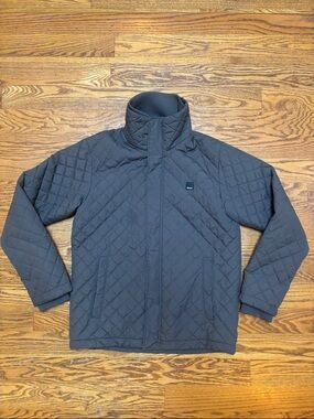 Bench Men's Quilted Puffer Jacket in Dark Gray